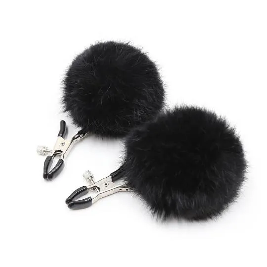 Pince &agrave; T&eacute;tons Pompon Boule 2pcs