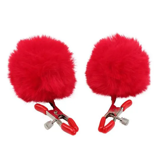 Pince &agrave; T&eacute;tons Pompon Boule 2pcs