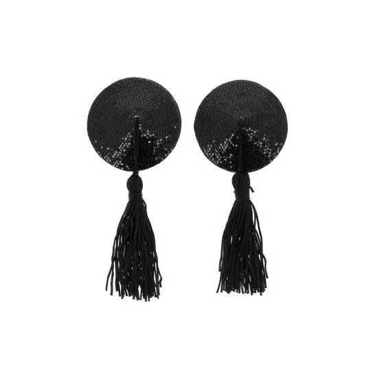 Cache T&eacute;tons Adh&eacute;sif Rond Pompon Brillant 2pcs