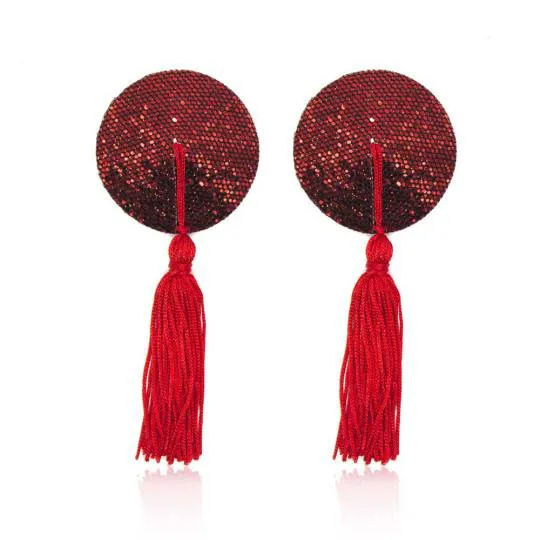 Cache T&eacute;tons Adh&eacute;sif Rond Pompon Brillant 2pcs