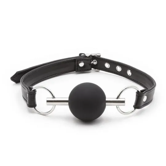 Baillon Silicone et Simili M&eacute;tal Noir