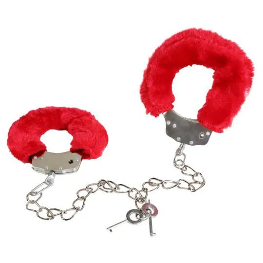 Menottes Chevilles Fourrure Rouge