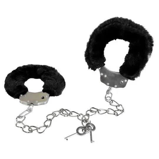 Menottes Chevilles Fourrure Noir