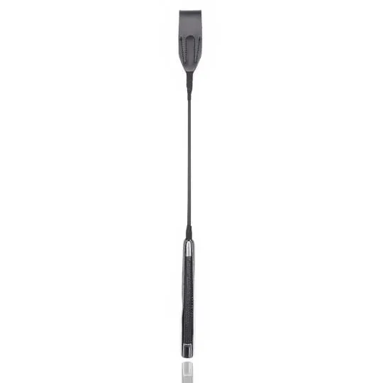 Cravache Cuir Accessoire Bondage 55cm Noir 