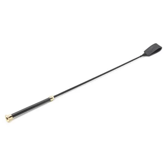 Cravache Cuir Accessoire Bondage 63cm Noir 