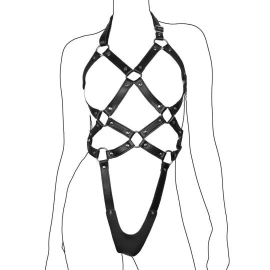 Harnais Cuir Body Femme 285