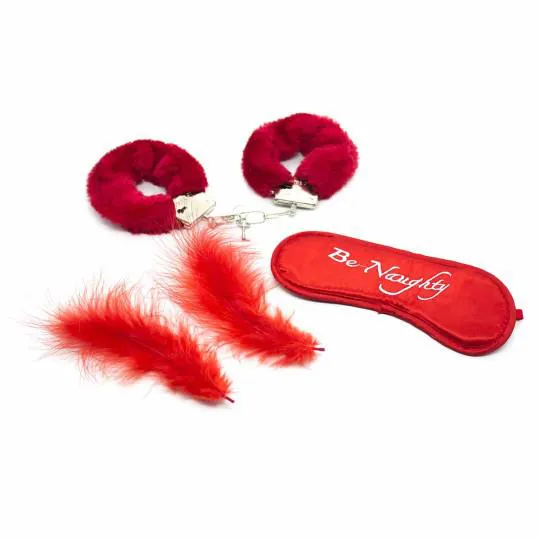 Set Menottes & Masques Naughty 4pcs