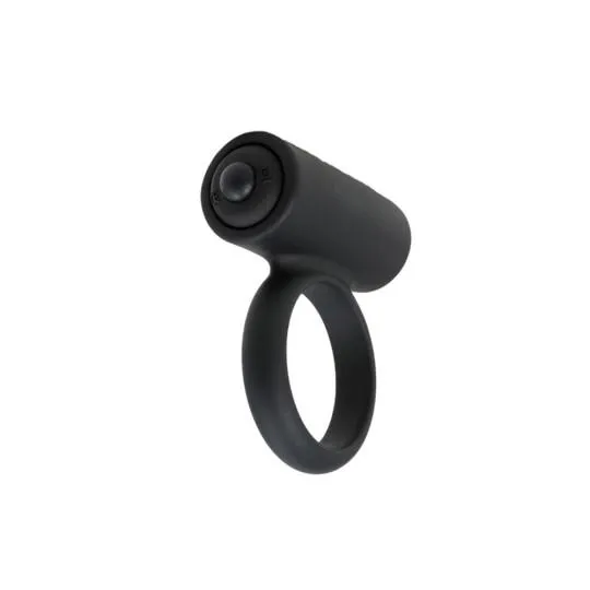 Union Noir Cockring Vibrant &agrave; Piles 