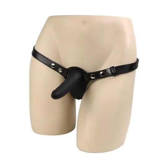 Harnais Ceinture Double P&eacute;n&eacute;tration Vibrant Noir