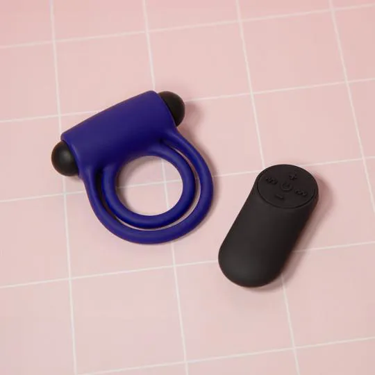 F&eacute;licit&eacute; Bleu Cockring Vibrant T&eacute;l&eacute;command&eacute; 