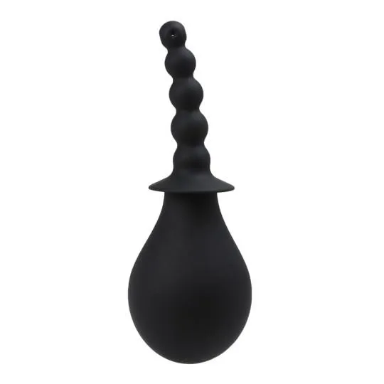 Poire de Lavement Ondul&eacute; Grand Mod&egrave;le Noir
