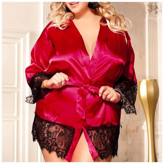 Kimono D&eacute;shabill&eacute; Satin N&eacute;nuphar 