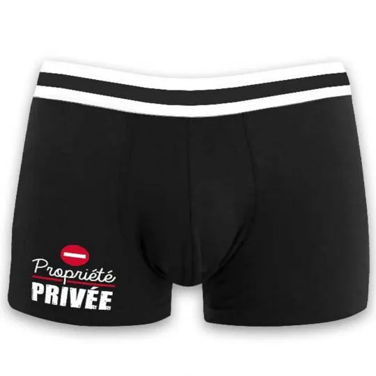 Propri&eacute;t&eacute; Priv&eacute;e Boxer Homme Message