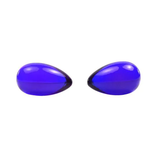 Boules de Geisha Pyrex Bleu 2pcs 5,2cm x 3,2cm