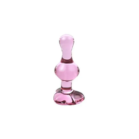 Plug Anal C&oelig;ur Pyrex Rose 9,6cm x 5cm