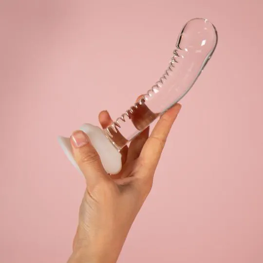 Dildo Pyrex Transparent + Base Silicone