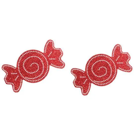 Cache T&eacute;tons Adh&eacute;sif Bonbon No&euml;l 2pcs