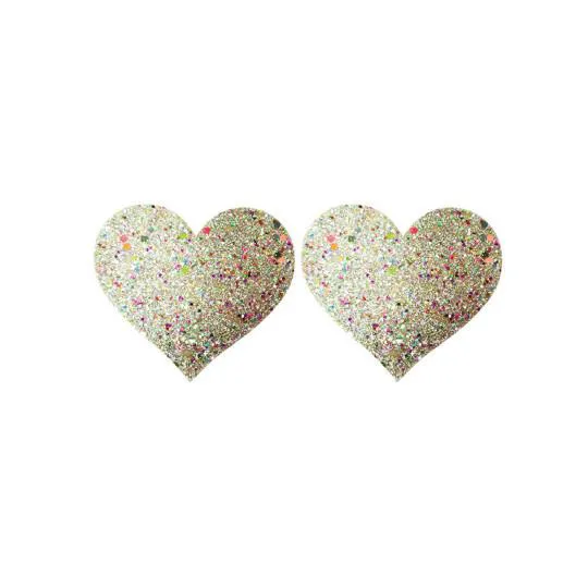Cache T&eacute;tons Adh&eacute;sif Coeur Fluo 2pcs 
