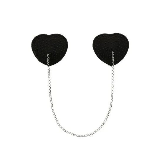 Cache T&eacute;tons Coeur Chainette 2pcs