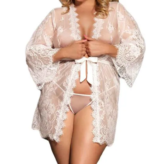 Kimono D&eacute;shabill&eacute; Dentelle Vienne 