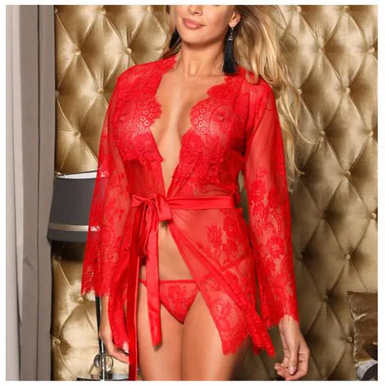 Kimono D&eacute;shabill&eacute; Dentelle Elisa
